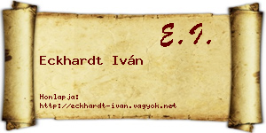 Eckhardt Iván névjegykártya